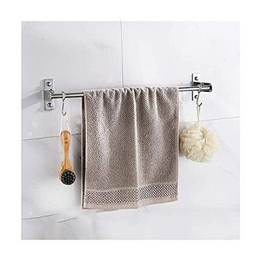 Imagem de 3FLQOOPP Toalheiro, canto de chuveiro, suporte de toalha de aço inoxidável, barra de perfuração, barra única, armazenamento de toalhas de banheiro, prateleiras de banheiro para banheiro, suíte ou vaso