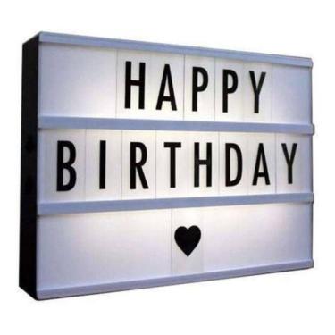 Imagem de Letreiro Quadro Led Painel Cinema A4 96 Letras