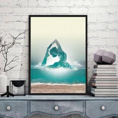 Imagem de Quadro Decorativo Yoga Zen 33X24Cm Moldura Preta