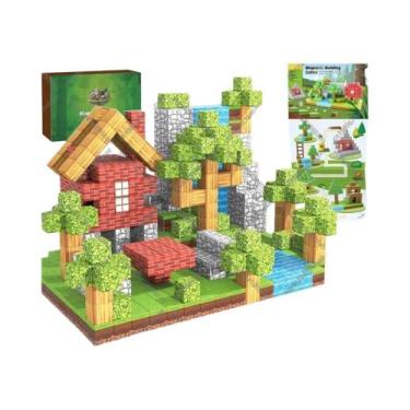 Imagem de Blocos De Construção Magnéticos Montessori Brinquedo STEM Para Criança