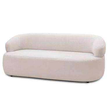 Imagem de Sofá 2 Lugares Living Orgânico Sala De Estar 140cm Conka F05 Veludo Bege - Mpozenato