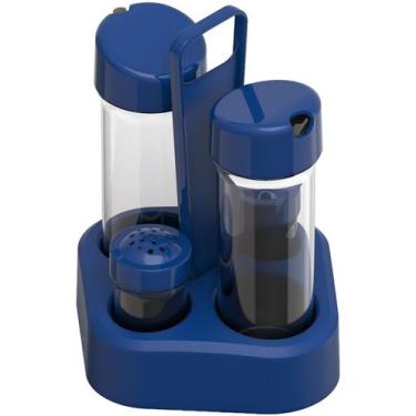 Imagem de Jogo Galheteiro 4x1 Unitermi Porta Temperos Especiarias Azeite Vinagre