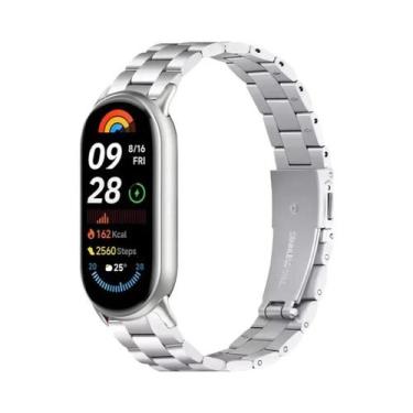 Imagem de Pulseira De Metal Em Aço Inoxidável Para Xiaomi Mi Band 10 9 8 Smartwa