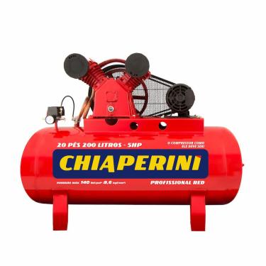 Imagem de Compressor de Ar Média Pressão Trifásico Aberto 5HP 220/440V 200L 021273 Chiaperini