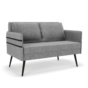 Imagem de Namoradeira 02 Lugares Mari Linho De Ferro A26 Grafite