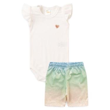 Imagem de Conjunto Body Canelado Curto Menina - Holográfico- Ame Kids, P