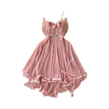 Imagem de Macacão Feminino Sem Mangas, Justo, Costas Nuas, Com Saia Plissada Min