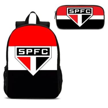 Imagem de Kit Mochila Escolar Infantil São Paulo Com Estojo Resistente - Mochila
