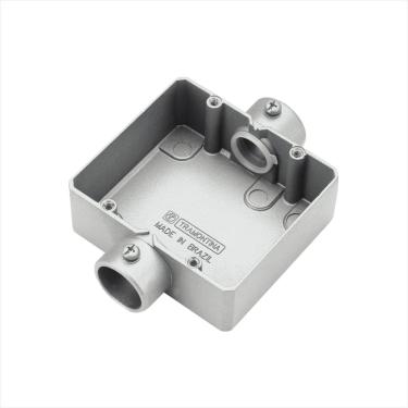 Imagem de Condulete Tipo Cd 3/4 Duplo Tramontina com Rosca BSP e com Pintura Eletrostática a Pó