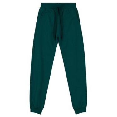 Imagem de Calça jogger básica infantil menino moletinho Brandili Verde-Masculino