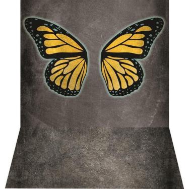 Imagem de Fundo Fotográfico Newborn Em Tecido Asas Borboleta 1,50X2,50