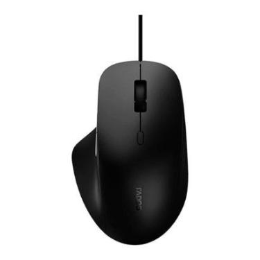 Imagem de Mouse Óptico Rapoo N500, 3600 DPI, 6 Botões, Design Ambidestro, Ergonômico, Preto - N500-Unissex