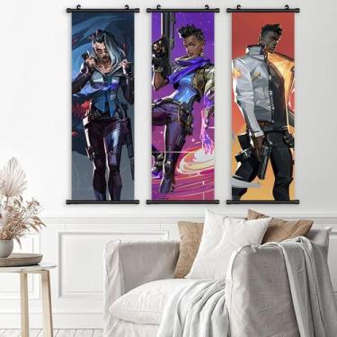 Imagem de Conjunto de pergaminhos para pintura de parede VALORANT Game 25x75cm x