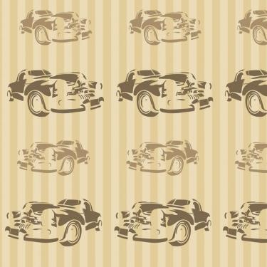 Imagem de Papel De Parede Faixa Desenho Carro Autocolante Sala Quarto