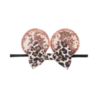 Imagem de Faixas De Cabelo Elásticas Bebê Minnie Mickey Mouse 2.8IN De Nylon Mac