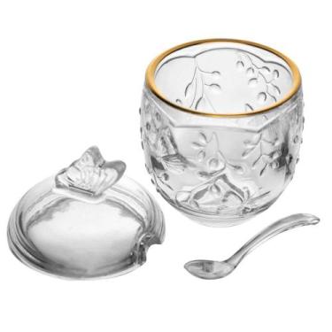 Imagem de Açucareiro Lyor New Butterfly com Fio de Ouro Cristal 250ml