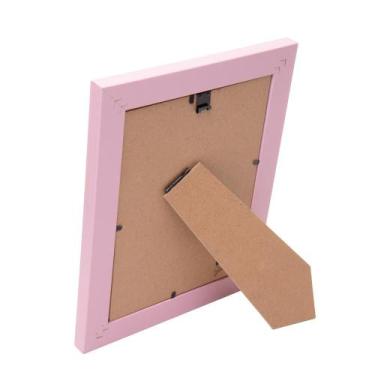 Imagem de Porta-Retrato Trançado Rústico 15cm x 20cm Rosa MDF - Wolff