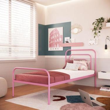 Imagem de Cama Solteiro em Ferro Juliet - Camas & Beliches, Rosa Bebê