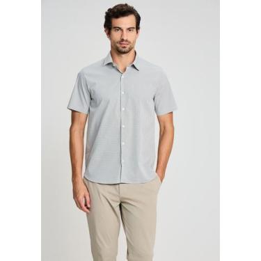 Imagem de Camisa docthos relaxed fit manga curta xadrez poliamida, 011 verdinho,