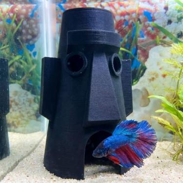 Imagem de Decoração Aquário Casa Lula Molusco Toca Peixe Betta 10 cm Altura - LO