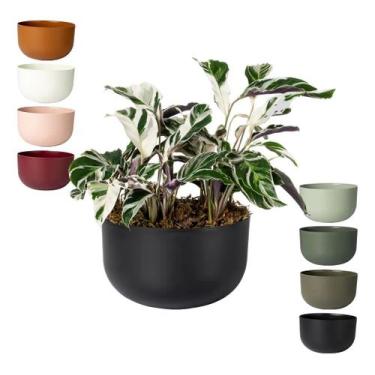 Imagem de Cachepot Cuia Pote N 6 Vaso Raiz Due 21 14x24cm Folhagem, Preto