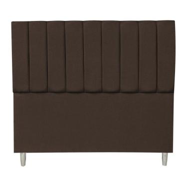 Imagem de Cabeceira Casal 1,40m Holanda Suede - Pallazio Cor Marrom