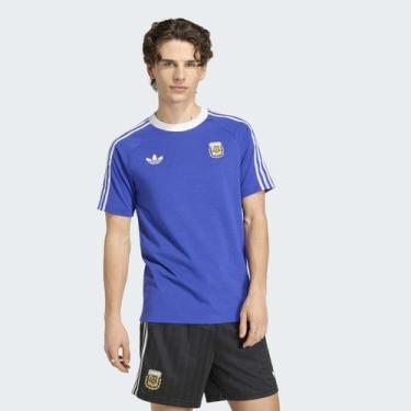 Imagem de Camiseta Seleção Argentina Adidas Originals Masculina, Azul, G