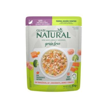 Imagem de Sachê Guabi Natural Grain Frango/Salmão/Vegetais Gatos 85g - Brf