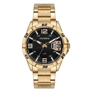 Imagem de Relogio Mondaine Masculino Ref: 33029gpmvde1 Casual Dourado