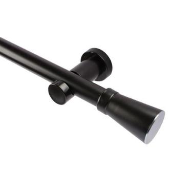 Imagem de Kit Varão Completo Jade 28mm 2 Metros com Emenda Cor:Preto Fosco - Bel
