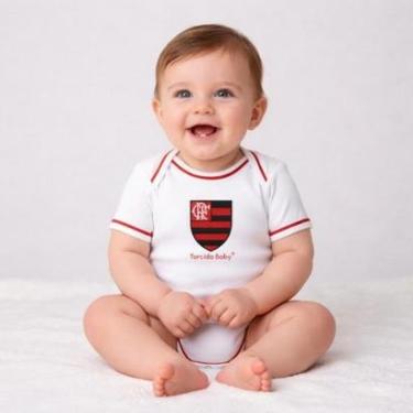 Imagem de Body Bori Bebê Infantil Flamengo Oficial Torcida Baby-Unissex