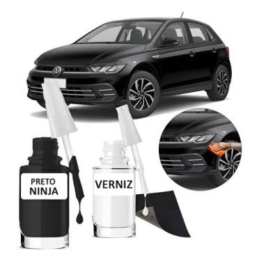 Imagem de Tinta Tira Risco Automotiva Preto Ninja VW Gol Polo Up Golf -, Polo