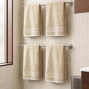 Imagem de Kit 4 Toalhas de Banho Algodão Macias Alta Absorção Conforto Diário Be