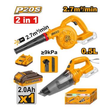 Imagem de Combo INGCO Aspirador de Pó Soprador Bateria 20V P20S