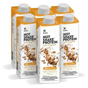 Imagem de Kit 6 Suplemento NOT SHAKE Protein Café Caramelo 250ml - NotCo