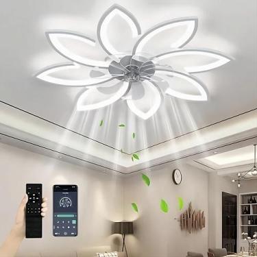 Imagem de Ventilador De Teto Com Controle Remoto De Luzes LED Intelar 78cm 3000k