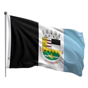Imagem de Bandeira do Município de Nova Friburgo Uma Face Estampada Tamanho 90x1