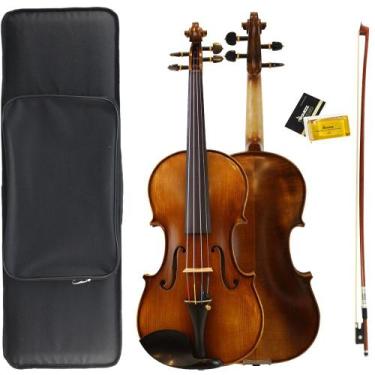 Imagem de Violino Orquezz Strad 4/4 Oficina Madeira Maciça com Estojo Arco e Bre