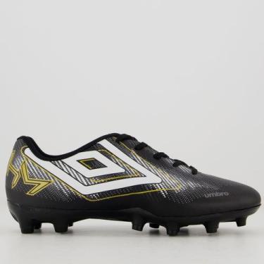 Imagem de Chuteira Umbro Heatmap Campo Preta e Branca, 43