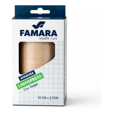 Imagem de Atadura Faixa Linfopress 10cm Famara 2,70m Bege Lipedema Bege