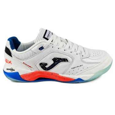 Imagem de Chuteira Futsal Joma Top Flex Plus Original Profissional cor:Branco/Ve