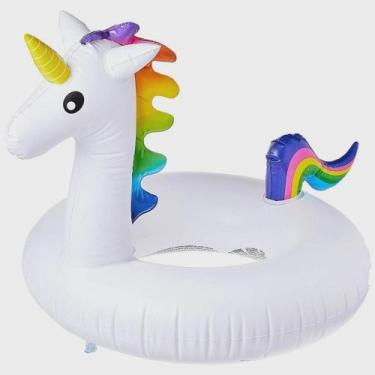 Imagem de Boia inflável infantil unicórnio +3anos - Sun way, Branco