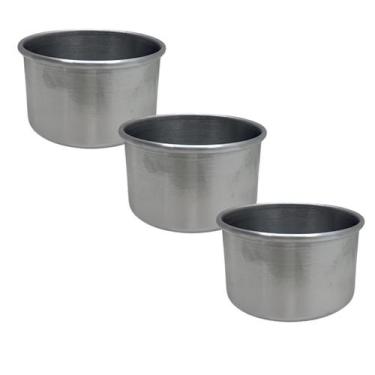 Imagem de Forma de Bolo Bento Cake Pequena 10x6 Kit 3 UN Bolo Burguer - Aluminio