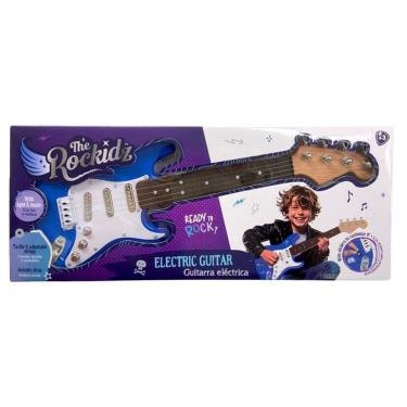 Imagem de Guitarra Elétrica Infantil The Rockidz com Som e Luz Azul Yes Toys 44CM