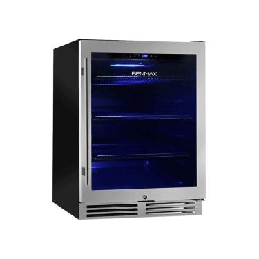 Imagem de Cervejeira BEC135 Lr Armazenamento de Bebidas Prateleiras Móveis Inox Benmax 135L 220V