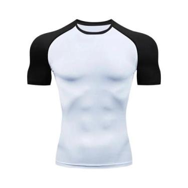 Imagem de Camisa De Compressão Masculina De Secagem Rápida Para Corrida, Manga C