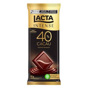 Imagem de Chocolate Lacta Intense Meio Amargo 40% Cacau Original 85g