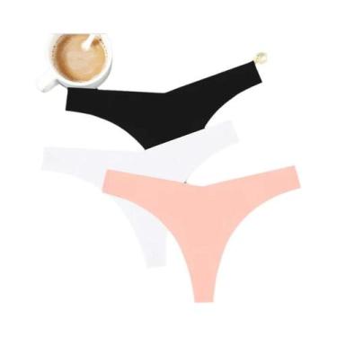 Imagem de Tanga Feminina Sem Costura De Cintura Baixa Em Formato V, Macia E Conf