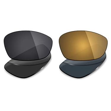 Imagem de 2 pares de lentes polarizadas de substituição da Mryok para óculos de sol Oakley Blender – Opções