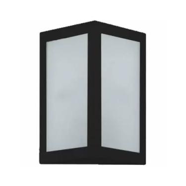 Imagem de Arandela Square Externa P/1e27 Alumínio 19 X 22 X 9,6 - Incolustre | Preto 552.67